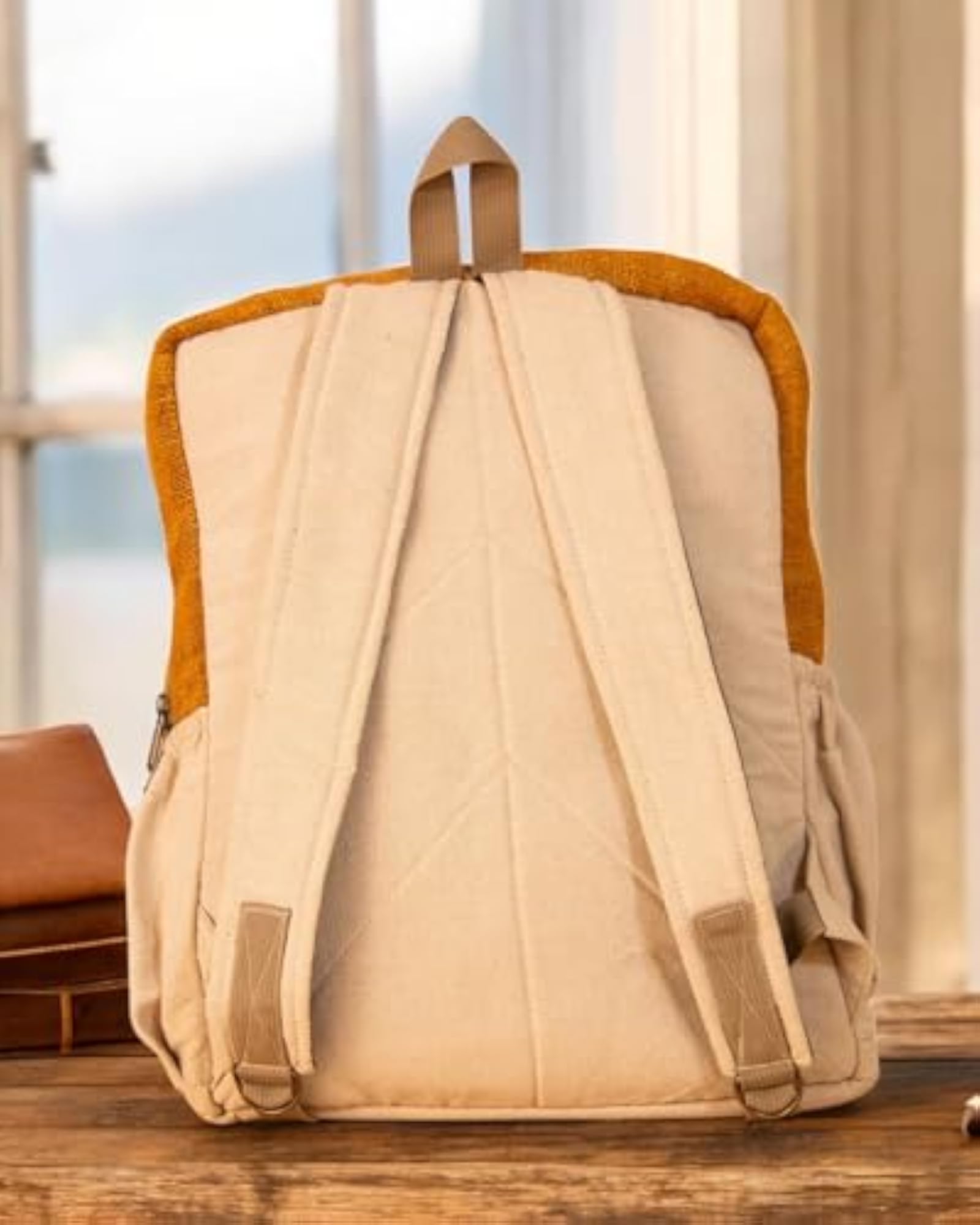 Eco-Friendly Unisex Hemp Backpack with Laptop Compartment