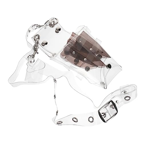 FOYTOKI はさみバッグ hair trimmer ドイター リュック ヘアドレッシングツールオーガナイザー 理髪ツールウエストポーチ 理髪店用ウエストポーチ シザーバッグ 塩ビ Brown