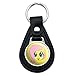 Black Leather My Little Pony Fluttershy Face Keychain