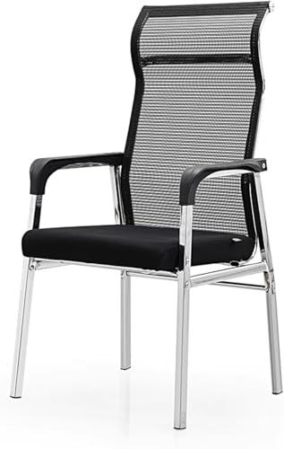 ATRBNCX Silla De Oficina Sin Ruedas, Silla Comercial De Cuatro Patas, Silla De Brazo con Soporte Lumbar Ergonómico Y Cojín De Asientos Engrosados, Sillas De Sala De Espera para La Oficina