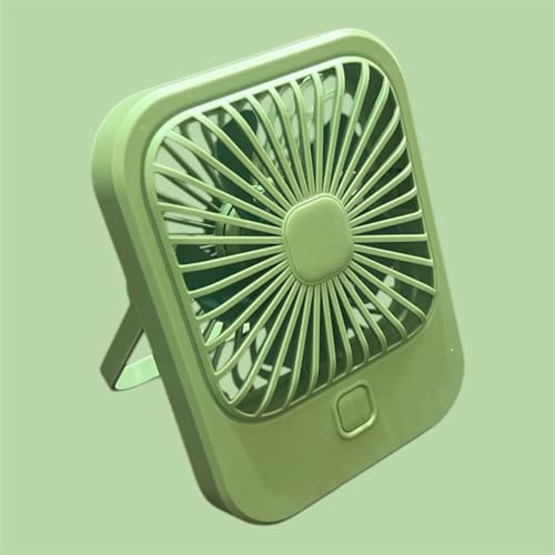 Image of Litehom Small Desk Fan, 2000mAh Rechargeable Fan Battery Powered, 180Foldable Portable Fan, 3 Speeds Adjustable USB Fan Silent Powerful for Home Office Travel Outdoor (GREEN)