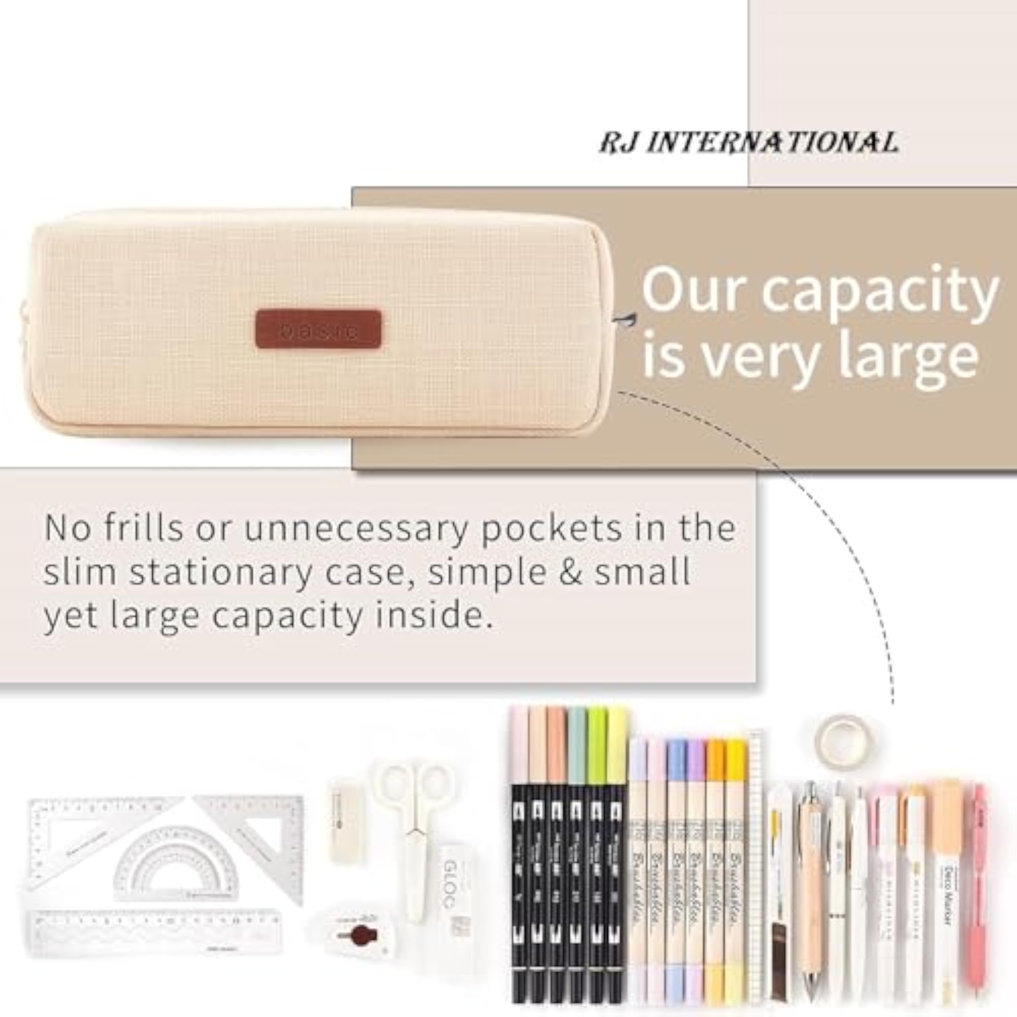 Pen Holder Pencil Case, Coin Pouch for Office Stationery