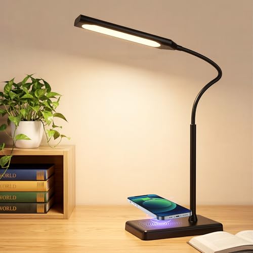 LINTYLE LED Desk Lamp for Office Home with Wireless Charger - image 1