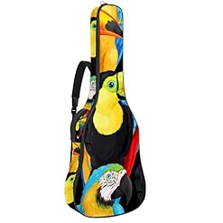 Macaws and Toucans Housse de transport imperméable en tissu Oxford pour guitare avec bandoulière réglable - Les Beatles, Paul McCartney, John Lennon, RIngo Starr, George Harrison