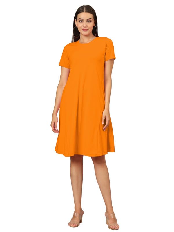 Image of Women's A-Line Cotton Midi Dress
