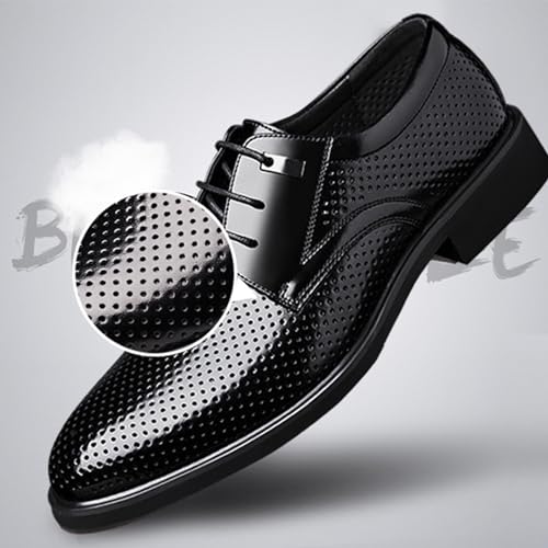 Oxford Dress Shoes for Men Fashion Classic Lace Up Low Top Leather Dress Shoes Fashion Slip On Prom Business Wedding Dress Shoes4