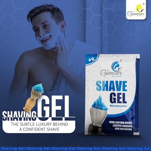Image of Glamsure Premium Hotel Shaving Gel 4 g Sachet - Single-Use Guest Grooming Amenity for Hospitality, Travel & Hotels (50)