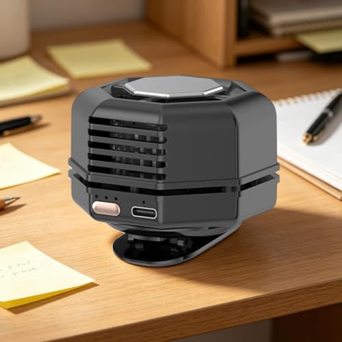 Ventilador de clip compacto para mesa con orientación ajustable de aire 4