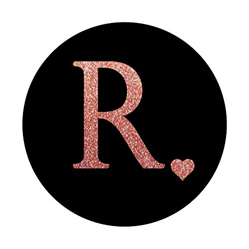 PopSockets Cuore Rosa Lettera R Monogramma