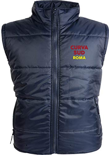 Veste sans manches brodée Giallorossi bleu : confort taille M
