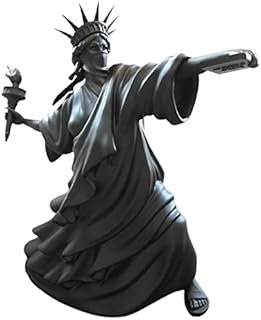 Statue of Liberty Throwing Torch Personalized Artist' s Office Desk Decoration (White, Black) (Color : Black)