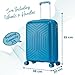 DK Luggage 20” Cabin Ryanair, EasyJet, BA, Jet 2 Hard Shell Approved Hand Luggage Polypropylene Suitcase 4 Wheel Spinner Luggage PP20 Blue