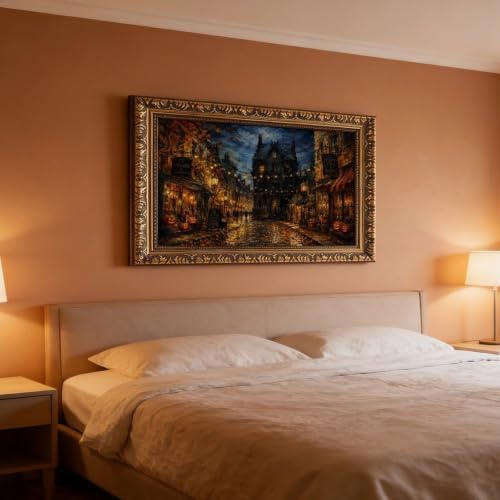 Halloween Wall Art Spooky Magical Village Canvas Decor Autumn Streetscape — view 6