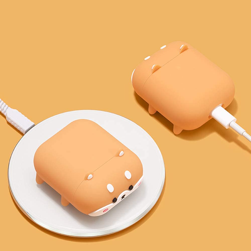 Amazon | Airpodsケース、シリコン3Dかわいい動物柴犬の楽しい