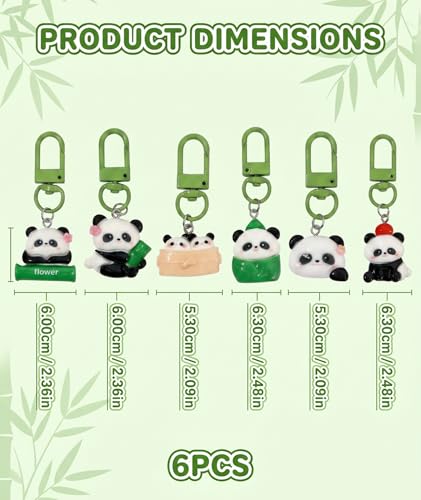 Image of 6 PCS Aesthetic Keychain, Cute Butterfly Bag Charms for Girls, Alloy Metal Key Chain Set with Six Pieces