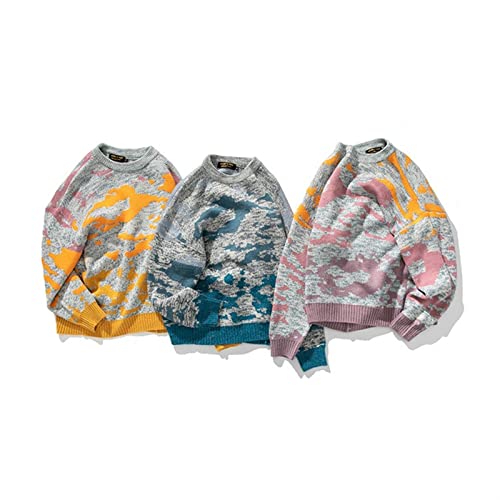 (Wool) Sweater Men Camo Casual Winter Knitted Sweater Pullover Mens O-Neck Sweater Sweater2