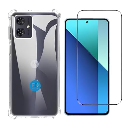 Kit Capa Capinha Anti-Impacto Premium Transparente + Película de Vidro 3D para Motorola Moto G54