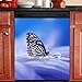 ZYUN Küchendekoration Magnetische Aufkleber Mit Schmetterlingen Und Wassertropfen Tiermuster Kühlschrankmagnete, Spülmaschinenmagnete, Vinyl Magnettafel-dekor, Butterfly-22.83 * 16.93in