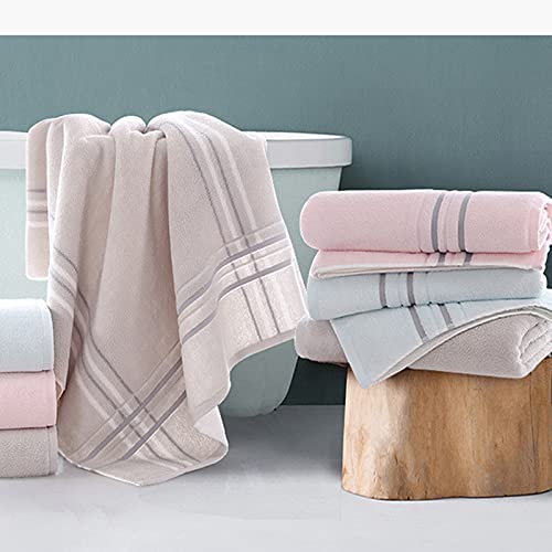 Serviette de bain séchage rapide en coton bleu à haute absorption - 5