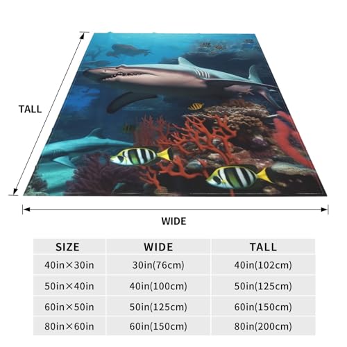 Couverture flanelle requin aux finitions soignees pour deco premium - 6