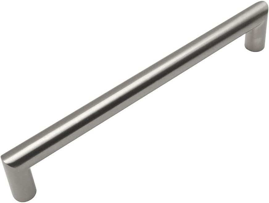 Cosmas 25 Pack 703-160SN Satin Nickel Contemporary Cabinet Hardware Bar Handle Pull - 6-5/16 (160mm) Hole Centers
