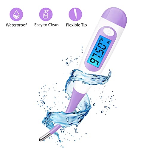 Easy@Home Digital Basal Thermometer With Large Backlight Lcd Display, 1/100Th Degree High Precision And Memory Recall, Not Bluetooth Enabled,Upgraded Ebt-100B-P (Purple) #TOP5