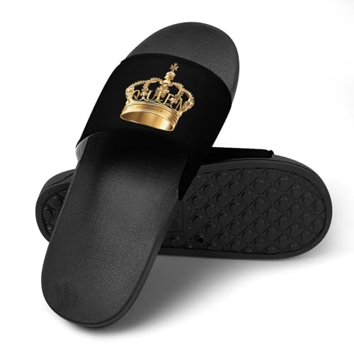 Gold Queen Crowned House Sandals Non-Slip Bathroom Slippers Beach Summer Shoes for Men Women4