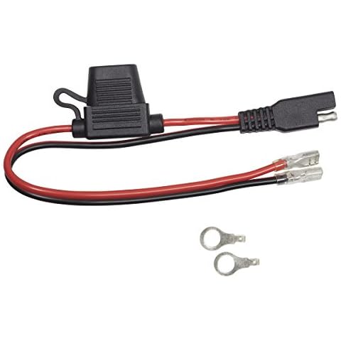 Yak-Power 12 Inch Battery Terminal Connector with SAE to Spade Pigtail Cover