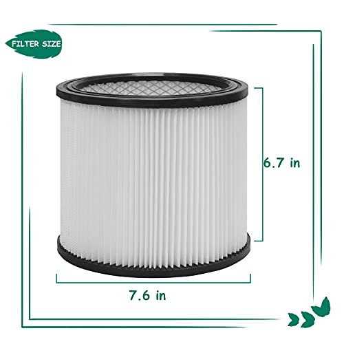 Asheviller 90304 Replacement Filter With Lid, Compatible With Shop-Vac 90304, 90350, 90333, Shop Vac 903-04-00, 9030400, 90595, 5 Gallon Up Wet/Dry Vacuum Cleaners, 2Pack #TOP5
