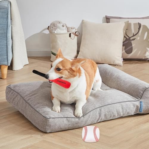 Hundespielzeug – Welpen-Zahnspielzeug, Kauspielzeug | Integriertes Quietsch-Hundespielzeug, mit einem Soundgerät, weit verbreitet, einfach zu tragen, mittelgroße und große Welpen zum Zahnen (6 x 35 cm