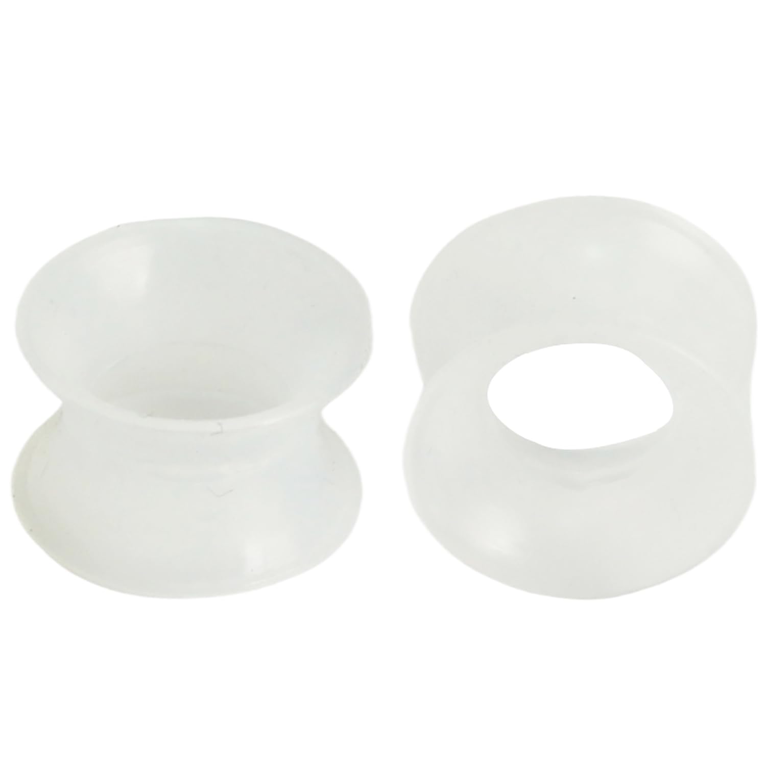 Silicone Transparent 1 Pair Flexible Thin Ear Tunnels Hypoallergenic Earring Gauges Stretchers Expander Soft Piercing Jewelry Tuneles De Oreja Para Hombre for Men Women 3 mm(8 G)