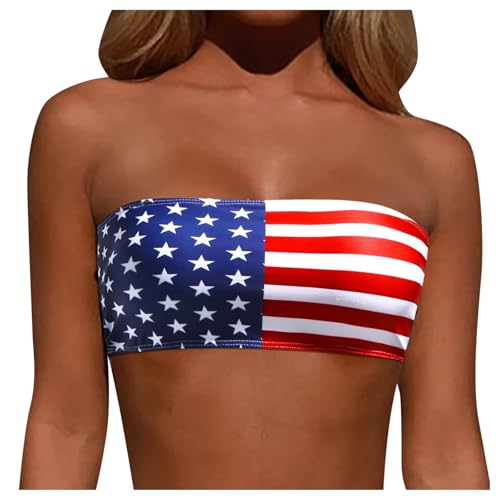 Haut de bikini sans bretelles bandeau noir pour maillot de bain deux pièces femme
