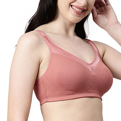 Image of Enamor Full Support Super Lift Women's Cotton Everyday Minimizer Bra - Non Padded, Wirefree, Full Coverage - A112 (Available in Plus Sizes)