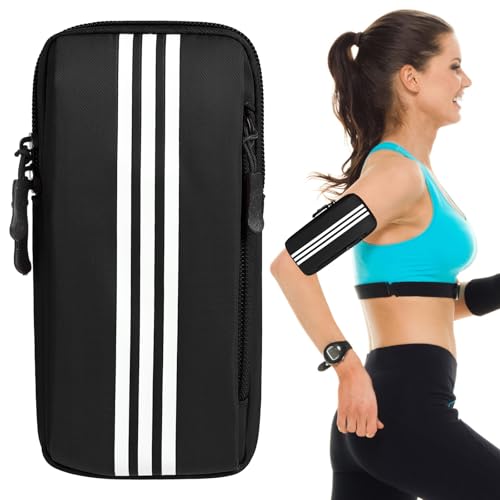 HAGOT Brazalete Movil Running Deportivo, Bolsa el Brazo Deportivo Universal, para Teléfonos Móviles de 6.7', Porta Movil Runnning Accesorios, para Correr, Gimnasio, Viaje, Negro
