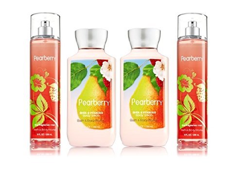 Bath & Body Works Signature Collection Pearberry Gift Set ~ 2 Body Lotion & 2 Fine Fragrance Mist. Lot of 4