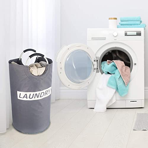 Lifewit 82L Large Laundry Basket Collapsible Clothes Hamper Durable Oxford Fabric Portable Folding Laundry Bin For Bedroom, Laundry Room, Closet, Bathroom, College, Grey #TOP5