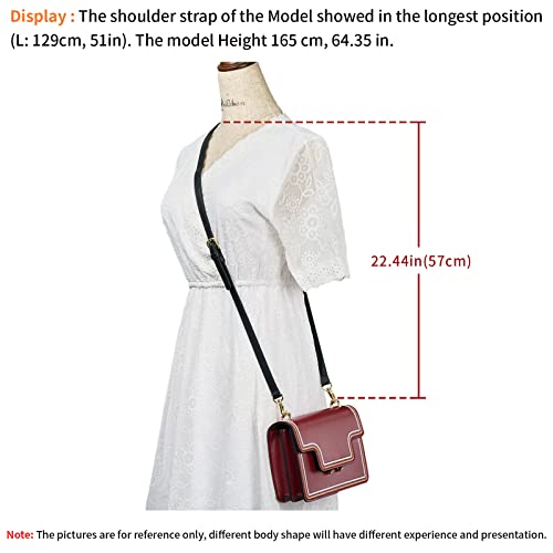 Leather Adjustable Replacement Strap Shoulder Bag Cross Body Bag Purse Handbag For Women, 43-51 Inch4