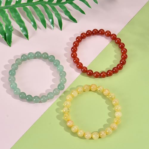 Citrine-Bracelet-for-Women-8mm-Real-Crystal-Yellow-Citrine-Bead-Bracelet-Natural-Stone-Bracelet-Stretch-Gemstone-Bracelets-Citrine-Jewelry-for-Women-Girls