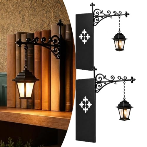 Library Lantern Mini Bookshelf Lamp Bookshelf Lantern Light for Book Nooks
