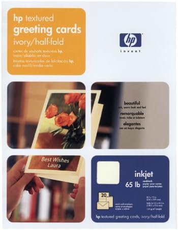 HP C6828A Felt Textured Greeting Card Paper and Envelopes (20 Sheets)