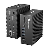 18-en-1 Thunderbolt 3 Station d'accueil USB C Dock 40 Gbit/s avec DP 8K@30Hz, Duales 4K@60Hz Display, PD 100W, USB-C 10Gbs, 2xUSB-A 10Gbs, SD/TF, Audio, Gigabit Ethernet pour MacBook Mac & Windows