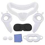 for Oculus Quest 2 Accessories Bundle - VR Face Silicone Cover | Thumb Button Cap|Touch Controller Grip Cover | Disposable Eye Cover | Protective Lens Cover| Microfiber Cleaning Cloths