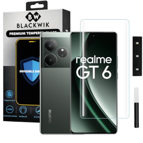 Image of Blackwik UV Curved Tempered Glass for Realme GT 6T / GT 6 | 1-Pack