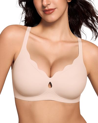 Image of ProKloud Wireless Bras for Women Wave Push Up No Underwire Bralettes Seamless Full Coverage Support Lift Everyday Bra