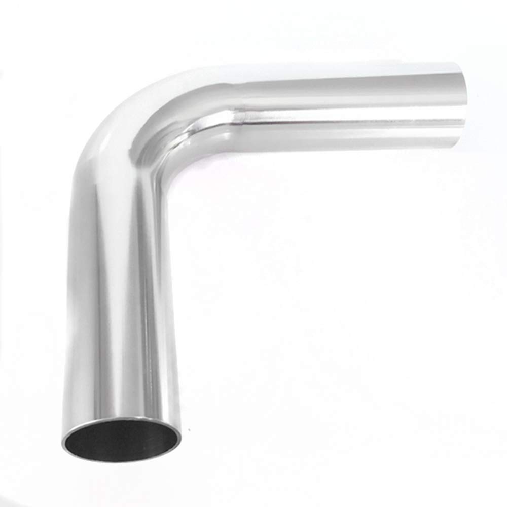 Conector de acero inoxidable, soldadura a tope de diámetro exterior de tubería, 19/25/32/38/45/51/57/63 mm Soldadura a tope de diámetro exterior de tubería Codo de 90 grados Curva larga SUS304 Accesor