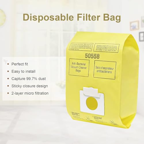 Image of 10 Pack 50403 Vacuum Bags Compatible with Kenmore Canister Type C /Q 5055, 50555, 50557, 50558 and Type C-5, C-18, 53292, 200 Series, 400 Series, 600 Series, 700 Series, 800 Series Vacuum Dust bag