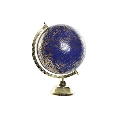 GLOBO TERRAQUEO METAL 27X25X36 BOLA 25CM. DORADO