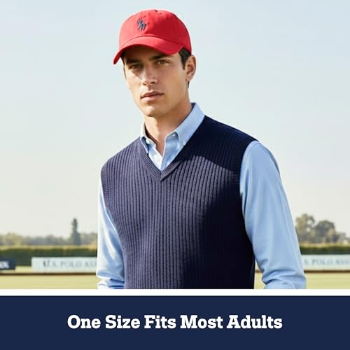 Image of U.S. Polo Assn. Baseball Cap, 100% Cotton Adjustable Dad Hat with Small Pony Logo