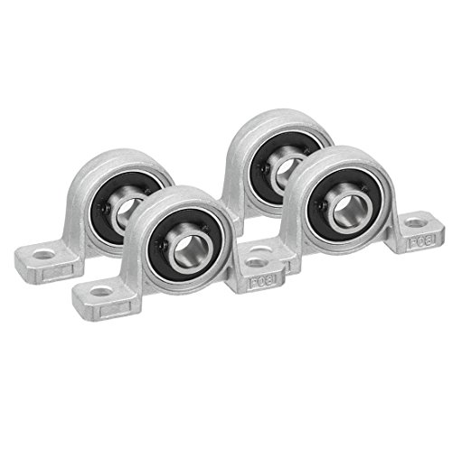 Uxcell 4Pcs Kp08 8Mm Bore Zinc Alloy Inner Ball Mounted Pillow Block Insert Bearing #TOP14