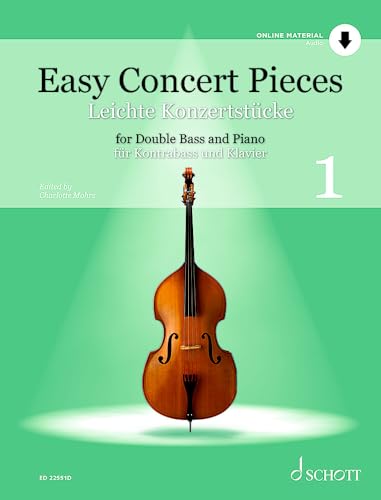 Leichte Konzertstücke: 25 leichte Stücke aus 5 Jahrhunderten in der halben und der 1. Lage. Band 1. Kontrabass und Klavier. (Easy Concert Pieces, Band 1, Band 1)
